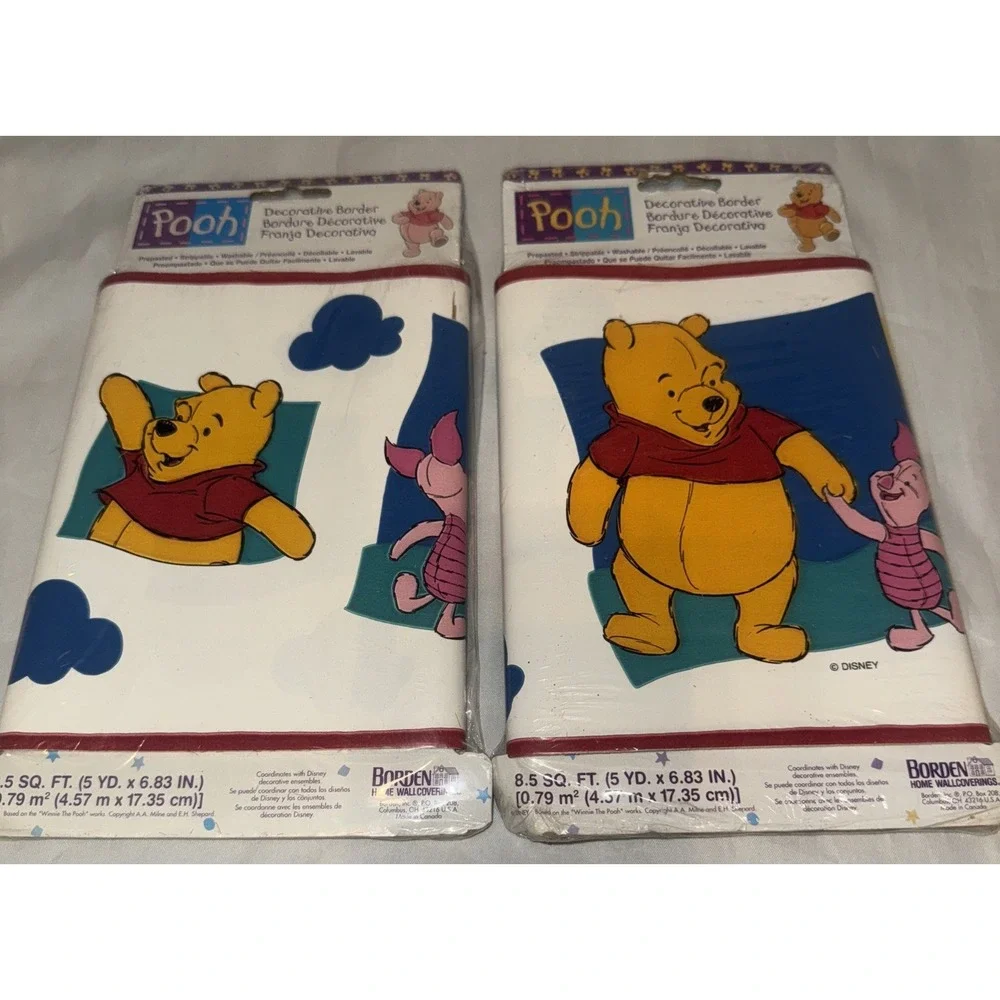 Winnie The Pooh Decorative Border 5 Yards Disney New Set Of 2